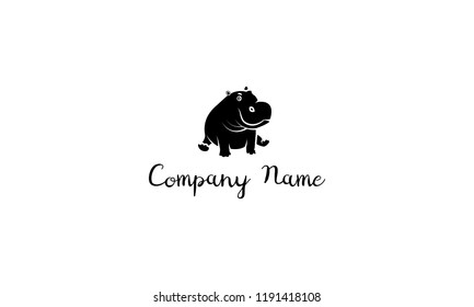 Hippo Baby vector logo image