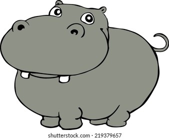 Hippo Cartoon Vector Image Stock Vector (Royalty Free) 219379657 ...