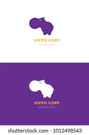 Hippo corporation logo template.