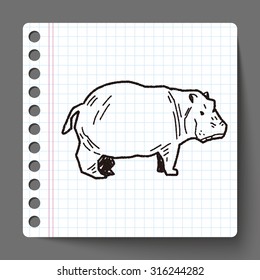 hippo doodle