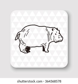 hippo doodle