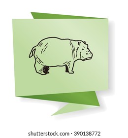 hippo doodle