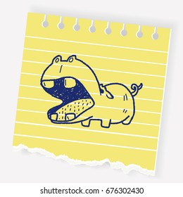 hippo doodle
