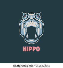 Hippo Esport logo. Suitable for team logo or esport logo and mascot logo, or t shirt design.