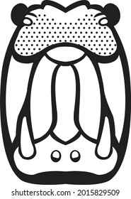 Hippo Head Logo design Black