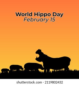 Hippopotamus Silhouette Images Stock Photos Vectors Shutterstock   Hippo Hippopotamus Silhouette World Day 260nw 2119802432 