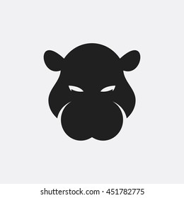 Hippo icon illustration isolated vector sign symbol