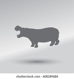 hippo icon illustration isolated vector sign symbol
