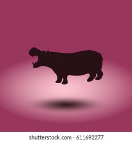 hippo icon illustration isolated vector sign symbol