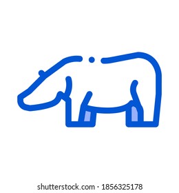 Hippo Icon Vector. Outline Hippo Sign. Isolated Contour Symbol Illustration