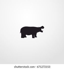 hippo icon. vector sign symbol on white background