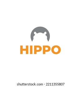 Hippo illustration logo, Hippo Esport logo. Suitable for team or esport logo and mascot Animal Vector Template, 