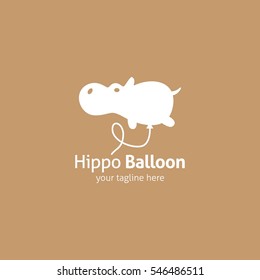 Hippo Logo Design Template.