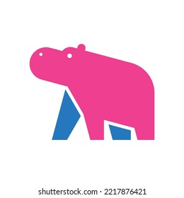 Hippo Logo. Icon design. Template elements