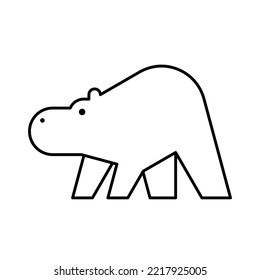 Hippo Logo. Icon design. Template elements