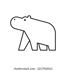 Hippo-Logo. Symboldesign. Vorlagenelemente