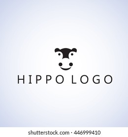 hippo logo on background