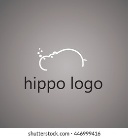 hippo logo on background