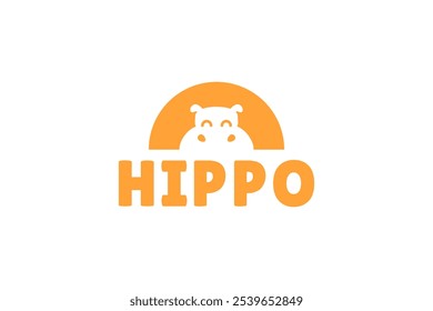 ilustração do ícone de vetor do logotipo do hipopótamo