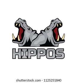 hippo logo for your business, vector illustration