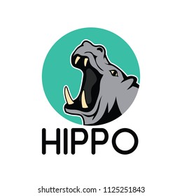 Hippo Logo Your Business Vector Illustration Stock Vector (Royalty Free ...