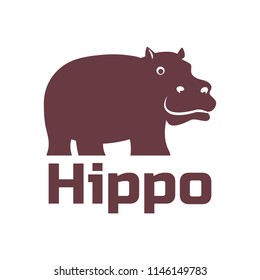 Hippo Logo Your Business Vector Illustration Stock Vector (Royalty Free ...