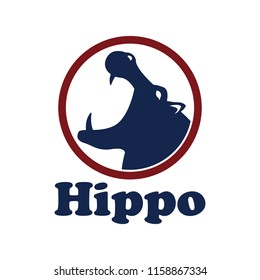 Hippo Logo Your Business Vector Illustration Stock Vector (Royalty Free ...