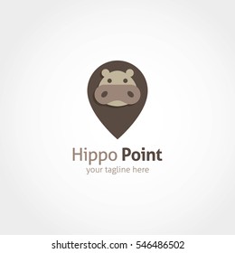 Hippo Point Logo Design Template.