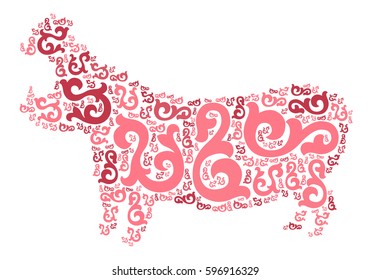 hippo shape vector design illustration