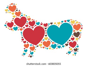 hippo shape vector design illustration