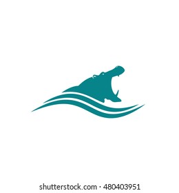 Hippo sign - vector illustration

