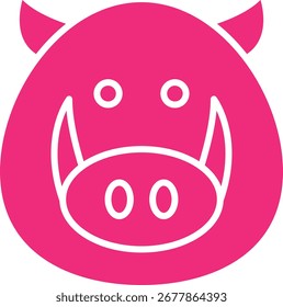 Hippo einzelne Vektorsymbol-Illustration