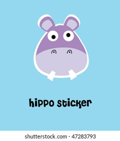 hippo sticker 6