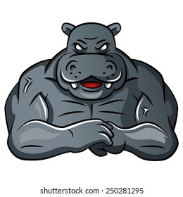 Hippo strong mascot