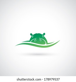 Hippo symbol - vector illustration