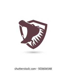 Hippo symbol - vector illustration