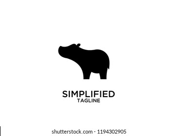 hippo unique logo icon designs vector