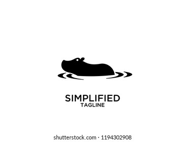 hippo unique logo icon designs vector