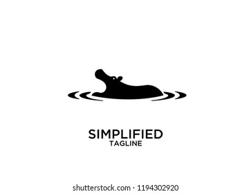 hippo unique logo icon designs vector