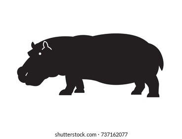 hippo vector icon logo