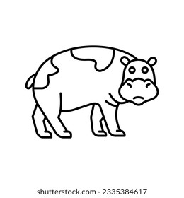Hippo Vector icon which can easily modify or edit

