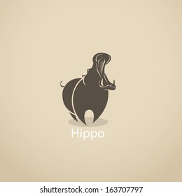 Hippo - vector illustration