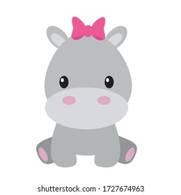 Hippo vector illustration clip art image