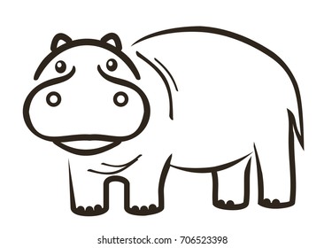 hippo. Vector Image