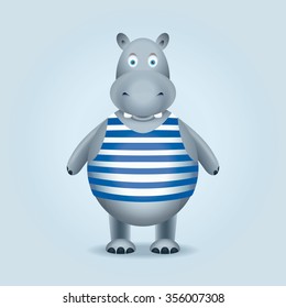 Hippo in vest