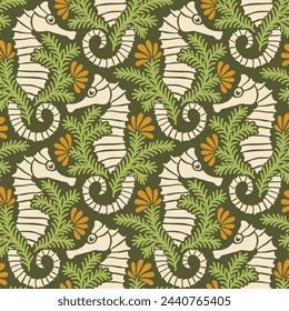 Hippocampus Designs in Fabric, Wallpaper and Textures