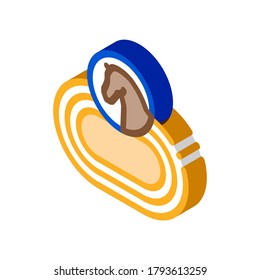 Hippodrome Track Icon Vector. Isometric Hippodrome Track sign. color isolated symbol illustration