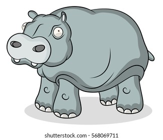 Hippopotamus cartoon drawings