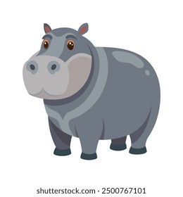 Hippopotamus Farbe Vektor Illustration Stil Design