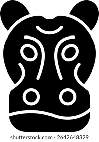Hippopotamus Criativo Novos Ícones Design Vetor Design